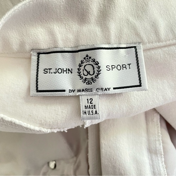 St. John Sports by Marie Gray Mid Rise Straight Leg Jeans White 12 26538 - Picture 6 of 8